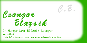 csongor blazsik business card