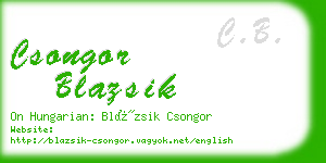 csongor blazsik business card